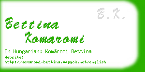 bettina komaromi business card