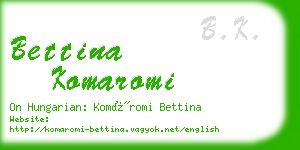 bettina komaromi business card